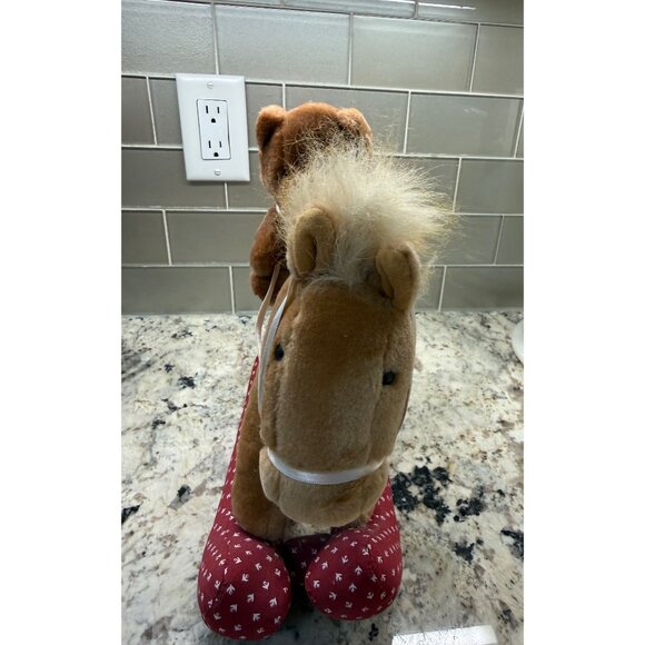VTG Dakin Bear & Friend Horse Plush Rocker Toy 1985 Americana Collectible gift - Picture 2 of 11